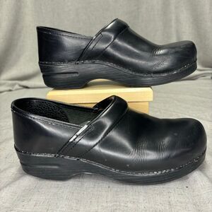 Dansko Professional Clogs Black Leather Women EU Size 41 US Size 10.5